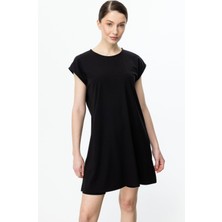 On Fashion On Fahion Sıfır Yaka Uzun Basic Tunik Bluz