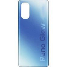 Genos Oppo Reno 4 Pro Uyumlu Batarya Kapağı (Mavi) (SN808143)