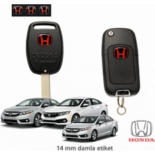 Stilix Garage Honda Fd6 Fb7 Fc5 Fe1 Anahtar Logo Amblemi Kumanda Logo Çap 1.4 cm 14 mm 2 Adet Kırmızı