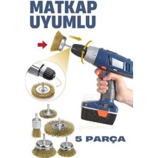 Starseven Matkap Uyumlu Saçaklı Pimli Tel Fıça Fırça Seti 1/4 Inç