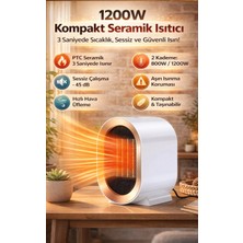 FaroxTech 1200W Taşınabilir Mini Fanlı Isıtıcı – Ptc Seramik Hızlı Isınma & Güvenli Masa Üstü Isıtıcı