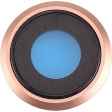 Genos Apple Iphone 8 Kamera Camı Rose Gold Pembe (Çerçeveli)