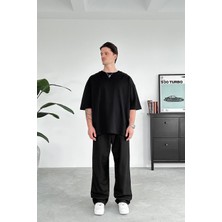 Siyah Cozy Basic Oversize Tişört
