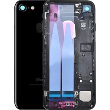 Genos Apple Iphone 7 Uyumlu Kasa Dolu Jet Black Siyah
