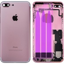 Genos Iphone 7 Plus Uyumlu Dolu Kasa Rose Gold(Bakır Renk) Şarj Soketi+On Off Flex+Ses Flex Üstünde