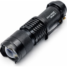 farissu Gold Orion Or-82 Mini Şarjlı LED El Feneri | 10W | 14500 1300 Mah | Zoomlu | 3 Mod