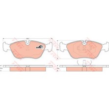 TRW Mtxdpn Ön Balata Volvo 850 2.0 2.3 T5 2.5 91-96 S70 2.3 2.4 2.5 97-00 V70 97-00 C70 2.0t 97-02 271859-2715878-2718591-9485593