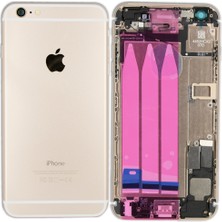 Genos Iphone 6 Plus Uyumlu Dolu Kasa Gold (Altın Renk) Şarj Soketi+On Off Flex+Ses Flex Üstünde