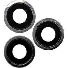 Genos Apple Iphone 12 Pro Kamera Camı Beyaz (Çerçeveli)