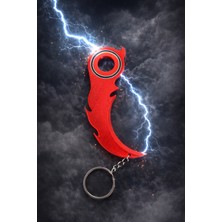 Serüven Rulmanlı Döner Anahtarlık – Kırmızı Renk Tasarım - Stres Anahtarlık