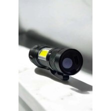 Epilons Şarjlı Metal Zoomlu El Feneri Işıldak Led Işık Taşınabilir El Lambası