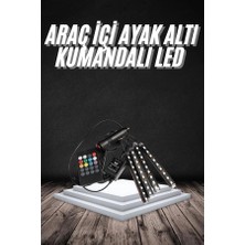 HERŞEYBURDAMODA Rgb Işıklı Araç Içi Aydınlatma Kumandalı 12'li LED Işık Renk Değiştirebilen