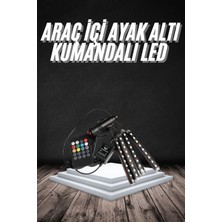 HERŞEYBURDAMODA Rgb Işıklı Araç Içi Aydınlatma Kumandalı 12'li LED Işık Renk Değiştirebilen