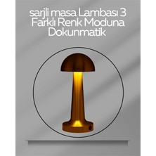 HERŞEYBURDAMODA USB Şarjlı Dokunmatik LED Masa Lambası – 3 Renk Modu & Dimmer