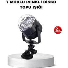 HERŞEYBURDAMODA Müzik Ritmine Duyarlı Renkli Disko Topu – 7 Modlu Işıklı Parti Lambası