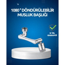 HERŞEYBURDAMODA Dönen Musluk Başlığı 1080 Derece Ayarlanabilir Filtreli Sprey Uç