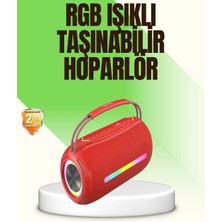 HERŞEYBURDAMODA Rgb LED Işıklı 20W Taşınabilir Bluetooth Hoparlör Ipx6 Suya Dayanıklı