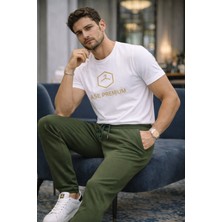 Erkek Yeşil Ton Jogger Pantolon – Modern Fit, Günlük & Şık