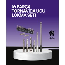 Marsilyan Çok Amaçlı 16LI Bits Uç Seti Dayanıklı Tornavida Adaptör