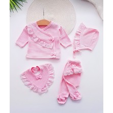 Butik Kız Bebek %100 Pamuklu - Antialerjik Kumaş 5'li Set Yenidoğan Hastane Çıkışı