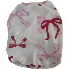 Kedi Köpek Kıyafeti Fıyonk Desen Tshirt