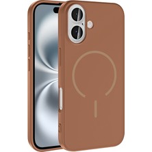 Pilanix Apple Iphone 16 Kılıf Magsafeli Kamera Korumalı Içi Süet Meta Silikon