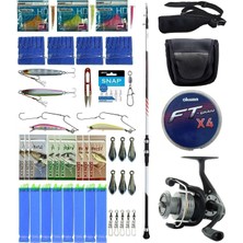Yek Outdoor Hazır Tekne Oltası Seti Shimano Kamış Vengeance Ax Boat Tele 1,80M 150G 3pc&okuma Revenger Rv-55 Fd Olta Makinesi