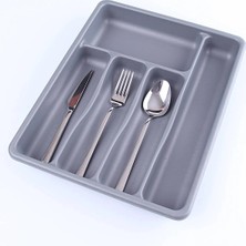Calperia Gri - 5 Bölmeli Çekmece Içi Kaşıklık 36X29X5CM (5047)