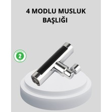 HERŞEYBURDAMODA 360° Dönebilen Musluk Başlığı 4 Fonksiyonlu Su Tasarruflu ve Dayanıklı