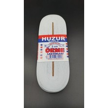 Calperia Beyaz - 2cm Paça Lastik Yassı Geniş 10MT (5047)