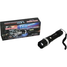 Calperia Gold Orıon KM-105 2ın1 Zoomlu El Feneri - Cob LED USB Şarjlı Metal Kasa 15.5cm 3000 Lumen (5047)