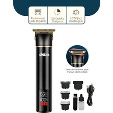 Calperia USB Şarjlı - LCD Göstergeli Saç - Sakal Kesme Traş Makinesi Alüminyum Alaşımlı Gövde SHC-1907 (5047)