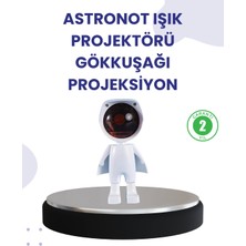 HERŞEYBURDAMODA Dekoratif Gün Batımı Işığı – Astronot Figürlü