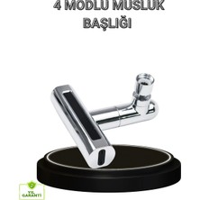 HERŞEYBURDAMODA 4 Fonksiyonlu Musluk Başlığı 360 Derece Dönebilen ve Su Tasarruflu