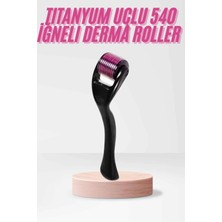 HERŞEYBURDAMODA 540 Iğneli Derma Roller 1mm Titanyum Uçlu Saç Kaş Serum Kullanımına Uygun