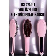 HERŞEYBURDAMODA Saç Düzleştirici Tarak Isı Ayarlı Yıpranma Önleyici Düzleştirici Fön Tarak