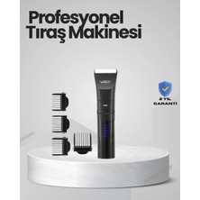 Epilons Şarjlı Tıraş Makinesi –dijital Ekranlı, Hızlı Şarjlı, Profesyonel Kesim Seti