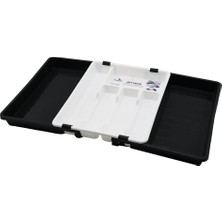 Calperia Kayar Kaşıklık Iki Taraflı Çift Açılır Ayarlanabilir Çekmece Içi 36X69CM (5047)