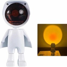 HERŞEYBURDAMODA Projeksiyon Güneş Lambası Astronot Gün Batımı Projektör LED Işıklı