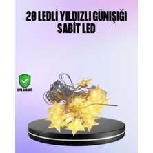 HERŞEYBURDAMODA 5 Metre Yıldız Şeklinde LED Şerit Işık Sabit Beyaz Aydınlatma