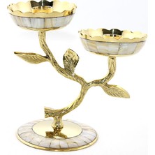 Aspartam Pirinç Sedefli 2'li Şamdan