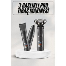 Marsilyan Yüksek Performanslı 3 Başlıklı Profesyonel Şarjlı Islak ve Kuru Kullanıma Uygun