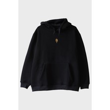 Nuugg Altın Mikrofon Işlemeli Müzik Hoodie