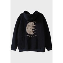 Nuugg Water Bear Tardigrade Baskılı Siyah Hoodie