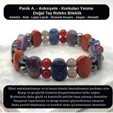 Yıldız Doğal Taş Sertifikalı Panikatak & Anksiyete & Korkuları Yenme Doğal Taş Roleks Bileklik