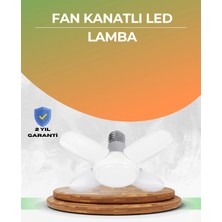 Marsilyan Tasarruflu Pervane LED Ampül 4 Kollu 60 Watt Geniş Alan Aydınlatma