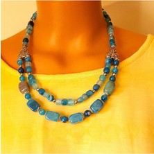 Asteria Elite Akik Iki Sıralı Nazardan Koruyan Kolye