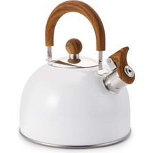 Aspartam Paslanmaz Çelik Demlik Beyaz Renk