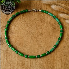 Asteria Elite Yeşik Akik Doğal Enerji Kaynağı Ahşap Kolye