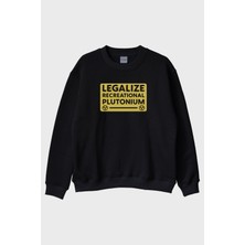 Nuugg Legalize Plutonium Siyah Bisiklet Yaka Sweatshirt